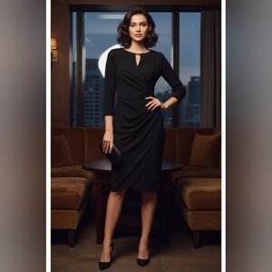 Ralph Lauren Elegant Black Midi Dress